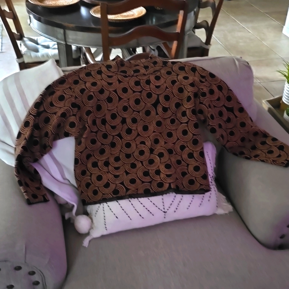 Anthropologie Maeve Cary’s Mock Neck Sweater In Excellent Condition Black/Tan SM